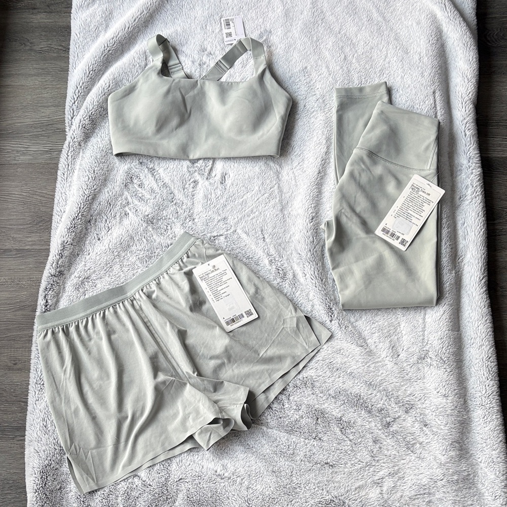 lululemon athletica Light Gray Athletic Shorts